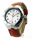 Mens Lorus Seiko Leather EZ Read Date Watch LR0784