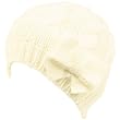Cable Knit Beanie Skull Ski Winter Ribbon Bow Hat Ivory