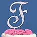 Fully Covered in Crystal Monogram Wedding Cake Topper Letter - Letter F