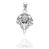 Scottish Spirit of Alba Thistle Celtic Knot Art Sterling Silver Pendant by Courtney Davis