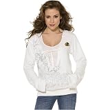 GIII Chicago Blackhawks Women's Raw Edge Hoody touch by Alyssa Milano
