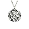 Sterling Silver "Saint Padre Pio" Medal by Bob Siemon, 20"