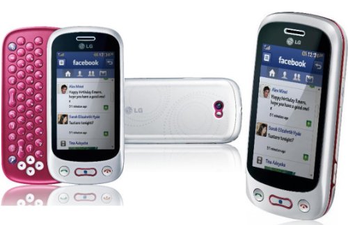 Handy LG GT350 White Pink QWERTY Tastatur