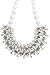Ivory Pearl Rhinestone Bib Statement Necklace