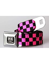 Buckle-Down Dodge Ram Pink and Black Checkered Belt by Buckle Down
