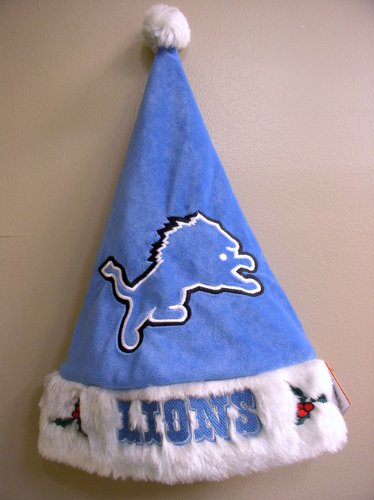 Detroit Lions Licensed NFL Santa Hat