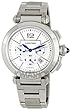 Cartier Men's W31085M7 Pasha Silvered Opaline with Guilloche Inner Square Dial Watch from Cartier