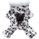 Adorable Leopard Dog Coat for Dog Hoodie Dog Clothes Soft Cozy Pet Clothes,S