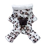Adorable Leopard Dog Coat for Dog Hoodie Dog Clothes Soft Cozy Pet Clothes,XL