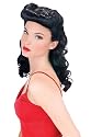 Womens 50's Burlesque Beauty Bettie Page Wig Costume