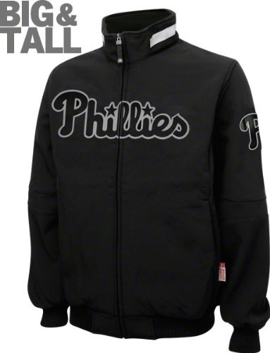 Philadelphia Phillies Big & Tall Authentic Collection Black Therma Base Triple Peak Premier Jacket