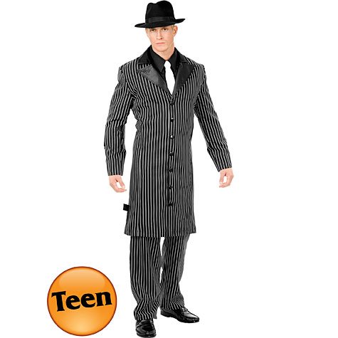 Teen Boys Long Coat Gangster Costume