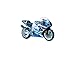 Vehicle Wall Decals - Blue Suzuki Motorcycle