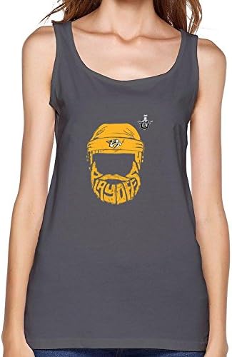 FUSHUO90WTT Women's Nashville Predators 2016 Stanley Cup Playoffs Bearded tops Size L Deep Heather