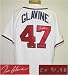 Tom Glavine Autographed/Hand Signed Atlanta Braves Majestic Baseball Jersey with 91 - 98 CY Inscript