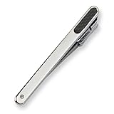Stainless Steel Carbon Fiber Diamond Accent Tie Bar