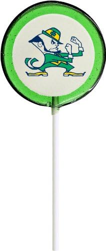 Notre Dame Lollipals - 6 Green Apple University Lollipops, Perfect for Students, Alumni, Tailgates, or Game Day!