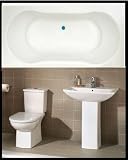 FLUID 1700 BATH WITH ASSELBY POTTERY SET - FREE DELIVERY