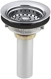KOHLER K-8813-CP Stainless Steel Sink Strainer, Polished Chrome