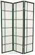 6ft. Double Cross Japanese Shoji Folding Privacy Screen Room Divider - 4 Panel Hunter