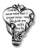 Pewter Visor Clip - God is never more than a prayer away Image