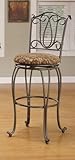 IMAGE OF Metal Swivel Bar Stool with Fabric Seat F40167