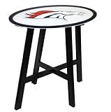 Denver Broncos Wooden Pub Table With Glass Top