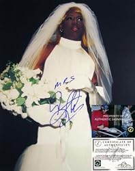 Mrs. Dennis Rodman Signed Wedding Dress 16x20
