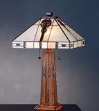 Meyda Tiffany 70965 Mahogany Bronze Parker Poppy Stained Glass / Tiffany Table Lamp from the Parker