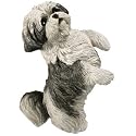 Sandicast Silver Shih Tzu Original Size Figurine- Up on Hind Legs Color:Silver