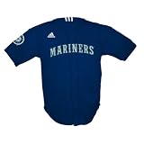 MLB Infant/Toddler Boys' Seattle Mariners Screen Print Baseball Jersey, Dark Navy, Large (4T)