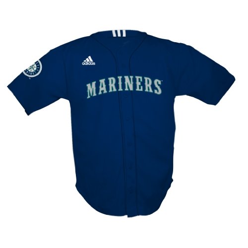 MLB Infant/Toddler Boys' Seattle Mariners Screen Print Baseball Jersey, Dark Navy, Small (2T)