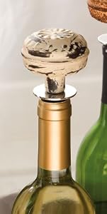 Antique White Door Knob Bottle Stopper
