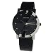 New Mens Unisex Black Dial Classic Value Leather Band Fashion Quartz Wrist Watch