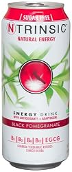 NTrinsic  All Natural Energy Drink, Black Pomegranate, Sugar Free, 16-Ounce Cans (Pack of 12)