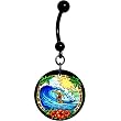 Surfs Up Surfing Belly Ring