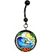 Surfs Up Surfing Belly Ring