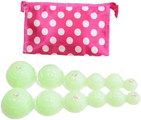 BoraBora Best 12 Piece Cup Premium Silicone Cupping Set for Chinese Cupping and Massage Therapy