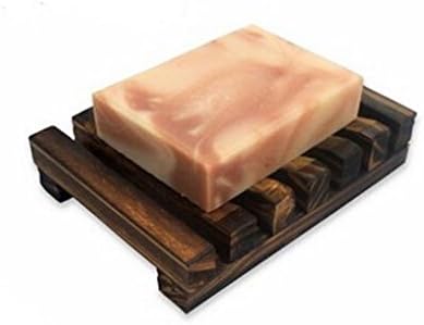 YesluckY Bath Accessories Handmade Natural Wood Soap Dish Soap Holder(1Pc)