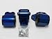 OBX Blue Engine Mount Kit for 92-95 Honda Civic del Sol w/ B-Series Engine Swap (68&Acirc;&deg; Bushing Durometer)