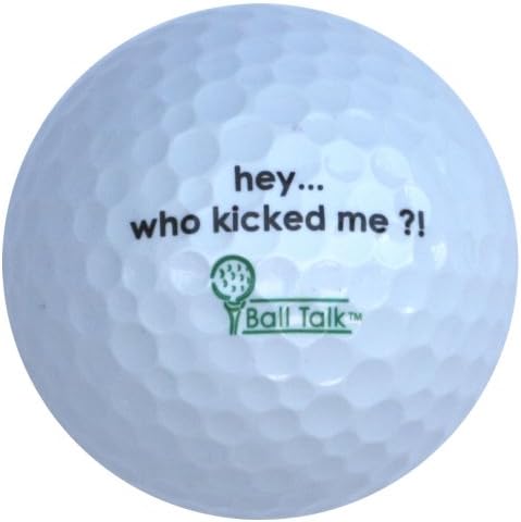 BallTalk Golf Balls - ("Hey, who kicked me?" - 'Hacker' Series) 3-ball box