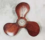 Wooden Wall Hanging Boat Propeller with Clock in Center