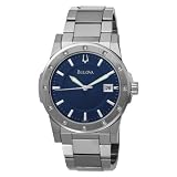 Bulova Mens 96E105 Diamond Accented Silver Dial Bracelet Watch by Bulova