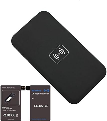 Digiespow Qi Wireless Charger Charging Pad Dock + Receiver Kit for Samsung Galaxy S3 S4 S5 N2 N3 N4 (BlACK for Samsung S5)
