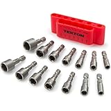 TEKTON 2938 Quick-Change Power Nut Driver Bit Set with Detents, 14-Piece