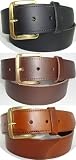 Plain Leather Belt - Black, Tan or Brown - Sizes: 30