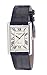 Rotary Gents Sterling Silver Square White Dial Leather Strap Watch GS21222/01