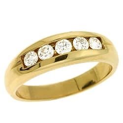 S. Kashi & Sons WB 108-L Ladies Diamond Band - 14KY Ring Size - 7