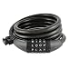 Wordlock CL-400-BK 4-Letter Combination 6-Foot Cable Bike Lock, Black