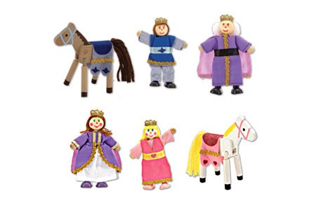 Childrens Toyshop  Toys : Melissa & Doug Royal Family Wooden Doll Set